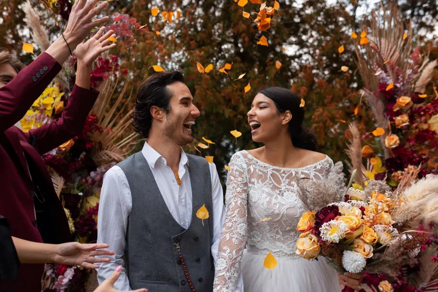 wedding in the fall