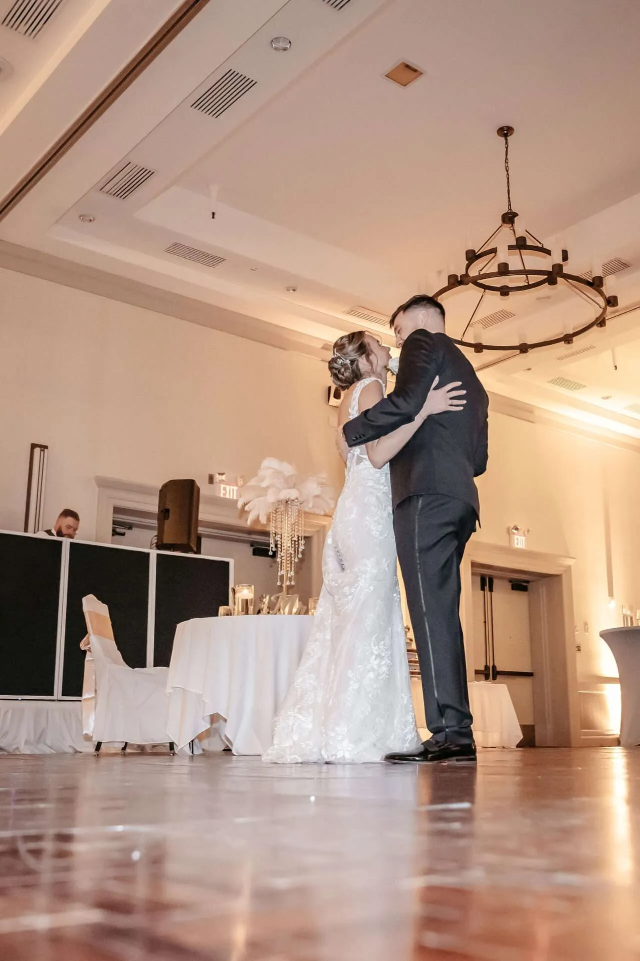 Bride and Groom share a dance even though the average cost of wedding in Boston is above the national average