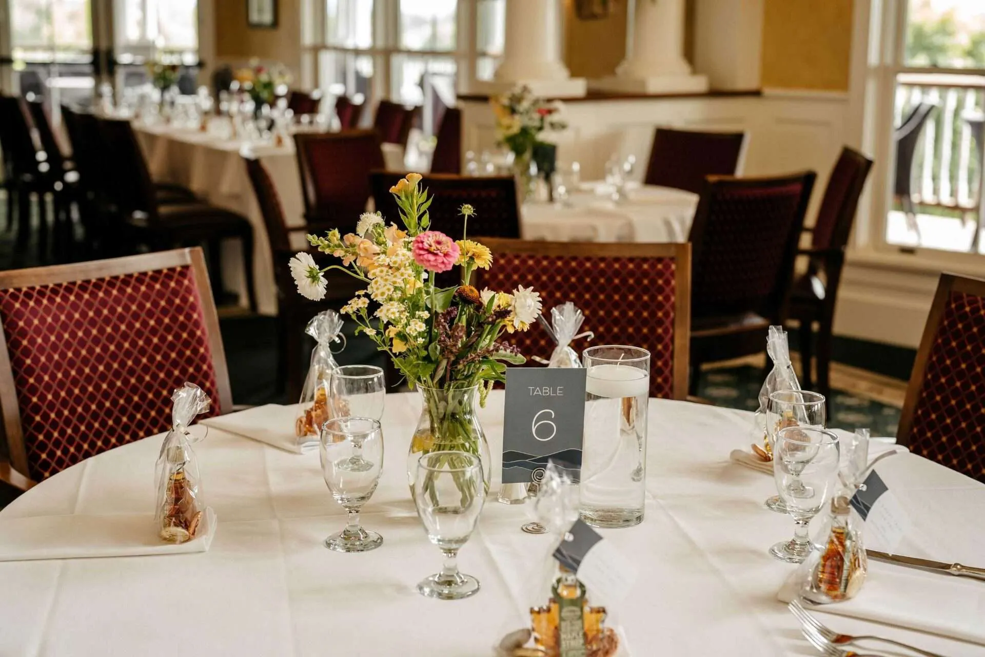 Table set up at one of the unique wedding venues in boston