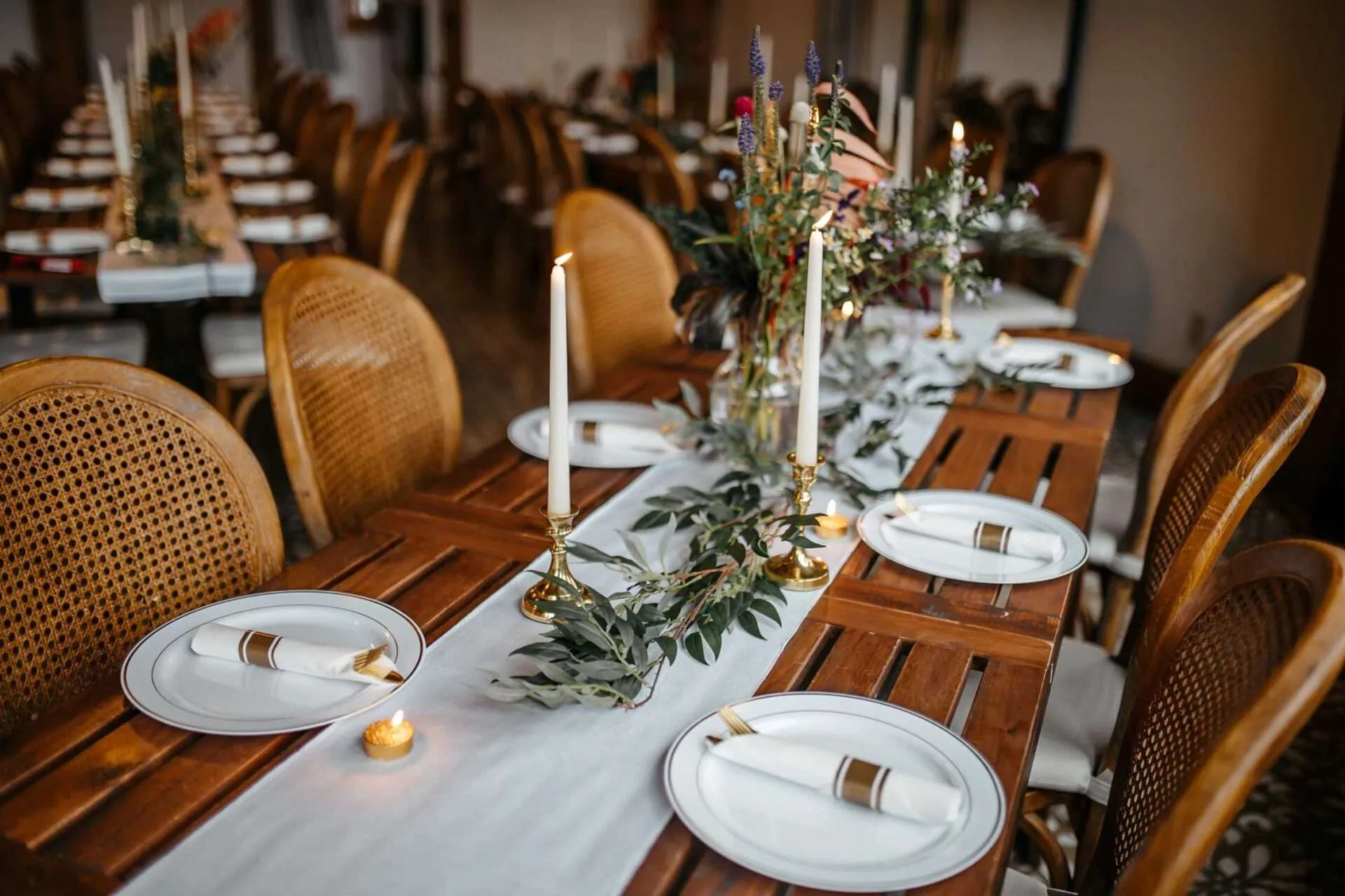 table set up for wedding at one of the unique wedding venues in boston