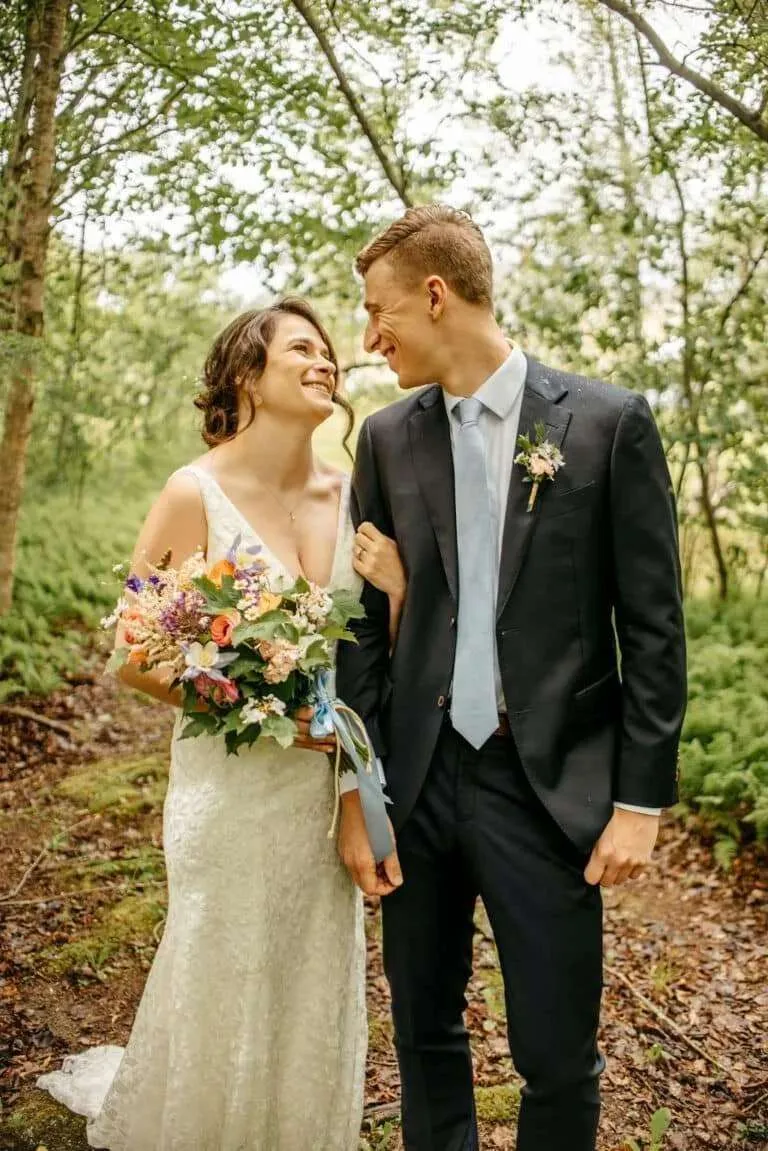newlywed smiling at each other | Wedding Photography | Love in Focus Studio