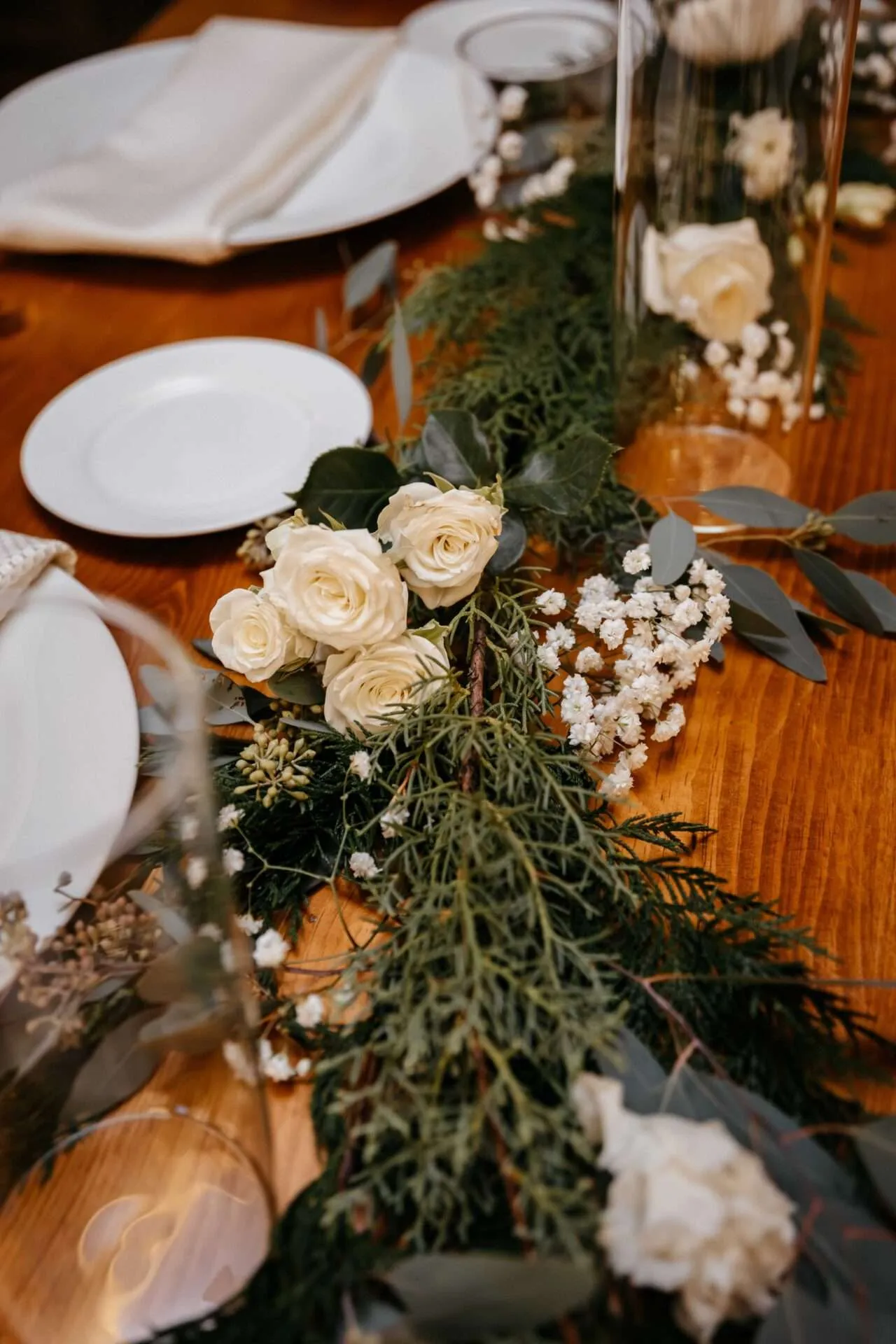 table piece at wedding by wedding planner in Boston